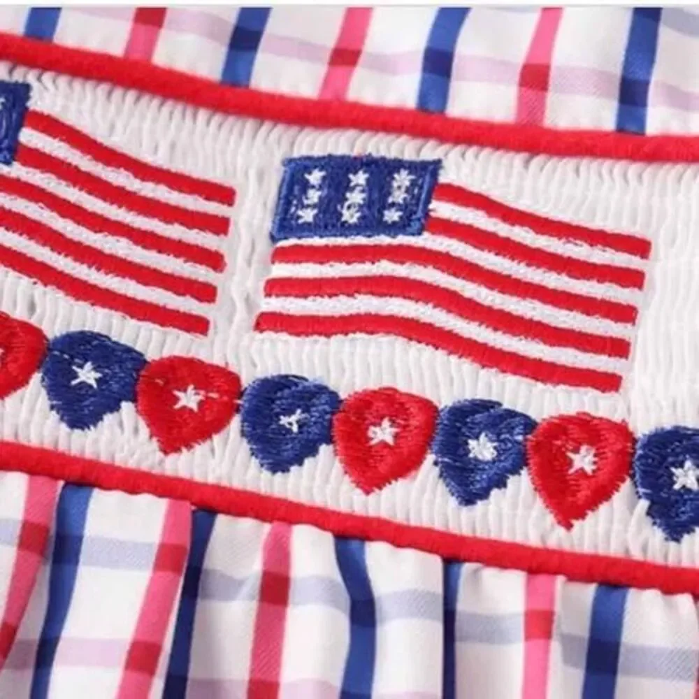 Patriotic smocked dress
